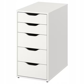 Komoda do študenskej izby - Ikea Alex Dresser 5 zásuviek 36x70 cm biela