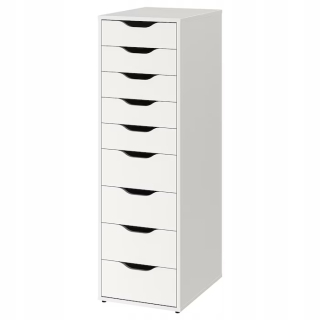 Komoda do študenskej izby - Ikea Alex Dresser 9 zásuviek 36x116 cm biela