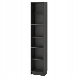 Regál, polica do pracovne - Ikea Billy Black Racks 40x28x202 cm