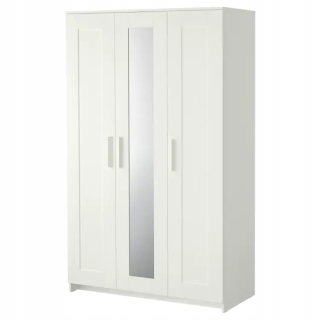 Šatníková skriňa do študenskej izby - Ikea Brimnes Wardrobe 3 dvere 117x190 cm biela