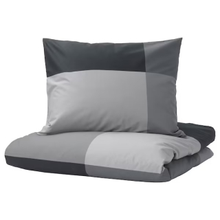 Kompletný set posteľných obliečok - Ikea Brunkrissla sada posteľnej bielizne 150x200cm čierna