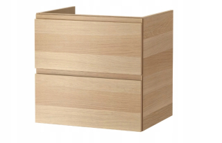 Skrinka do kúpeľne - Ikea Godmorgon Cabinet pre umývadlo, dub, 60x47x58 cm