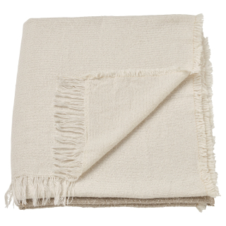 Prikrývka, prehozy na posteľ - Ikea GunnnnNennemor Cream Plat 130x170 cm prikrývka mena
