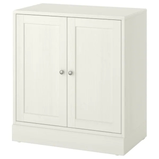 Regál, polica do pracovne - Kabinet Ikea havsta s soklom 81x47x89 cm biely