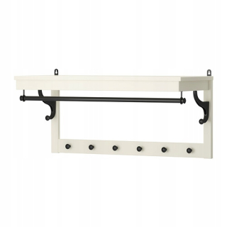 Polica do predsiene - Ikea Hemne Poličky pre klobúky, biele, 85 cm