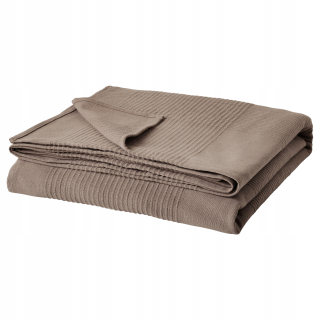 Prikrývka, prehozy na posteľ - Ikea Indira bedae, svetlo hnedá 230 x250 cm