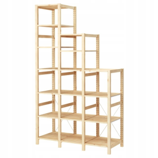 Regál policový - IKEA IVAR 3 sekcie/police borovica 139x50x124-226 cm