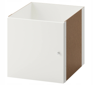 Knižnica, regál - Ikea kallax biela vložka s dverami 33x33 cm