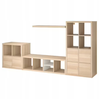 Regál policový - Ikea kallax chýba skrinka s diable 301x39x147 cm