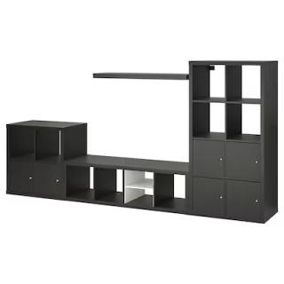 Regál policový - Ikea Kallax chýba skrinka s poličkou Wenge 301x39x147 cm