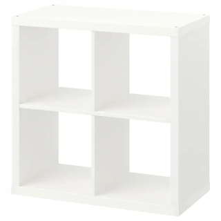 Regál, polica do pracovne - Ikea kallax biela polička 77x77 cm