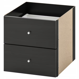 Polica do predsiene - Kazetka Ikea Kallax s 2 zásuvkami Czarnybrowa 33x33