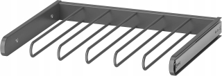 Vešiaky - Ikea kompliment zatiahnuteľný vešiak šedý 50x35 cm
