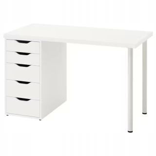 Písací stôl pre mládež - Ikea Lagkapten Alex Desk s kabinetom s rozlohou 120x60 cm