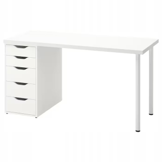 Písací stôl pre mládež - Ikea Lagkapten Alex Desk s kabinetom s rozlohou 140 x 60 cm