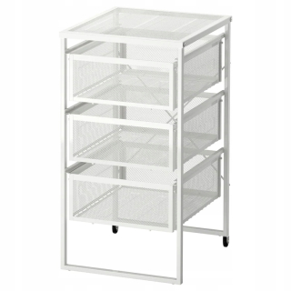 Regál, polica do pracovne - Ikea Lenart biela kufre zo zásuviek