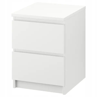 Komoda do spálne - Ikea Malm Biała stoličky 2 zásuvky 40x55 cm