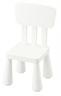 Detská stolička - Ikea mammut biela stolička biela