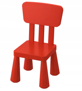 Detská stolička - Ikea mammut detská stolička červená