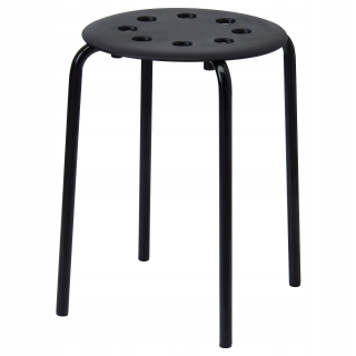 Stolík, taburetka - Ikea Marius - Black Stool Stool - 45 cm
