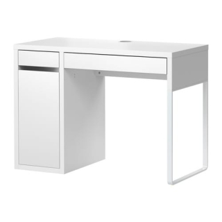 Kancelársky stôl - Ikea Micke Desk s kabinetom 105x75x50 - biela