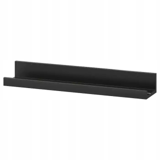 Polica do obývačky - Ikea Mosslanda Poličky pre fotografie pohľadníc 55 cm bk