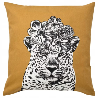 Obliečka na vankúš - Ikea nabldare žltý vankúš modrý 50x50 cm