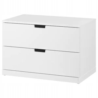 Ikea Nordli Dresser 2 zásuvky biele 80x54 cm