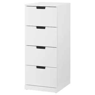 Ikea Nordli Dresser 4 zásuvky biele 40x99 cm