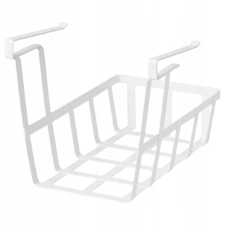 Polica do kuchyne - Organizátor Ikea Palycke zavesený košík pod poličkou
