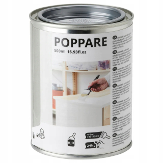 Ikea poppare biela farba na drevený nábytok