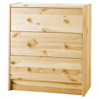 Komoda do detskej izby - IKEA RAST komoda s 3 zásuvkami 62x30x70 cm BOROVICA
