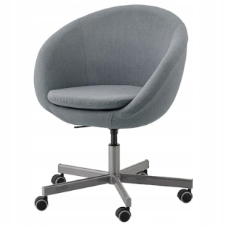 Kancelárske kreslo - Ikea skruvsta otočná stolička Vissle Gray