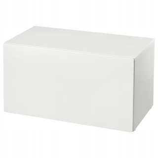Úložný box pre deti - Lavička Ikea Smastad s bielym nádobou 90x50x48 cm