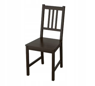 Stolička do obývačky - Ikea Stefanova stolička, hnedá čierna