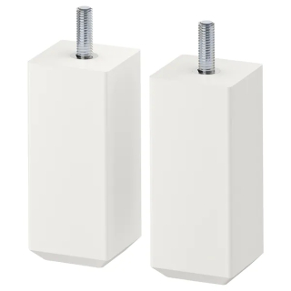 Nábytkové nožičky - Ikea Stubbarp biela noha