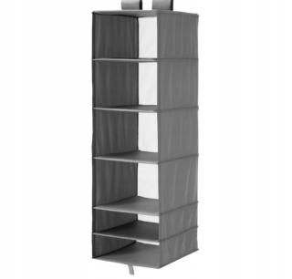 Polica do predsiene - Ikea Skubb Závesná polica X6 Tmavo šedá 35x45x125