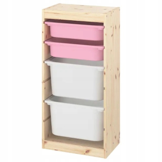 Polica do detskej izby - IKEA TROFAST Pine Boxshelf 4 kontajnery pre hračky # 3