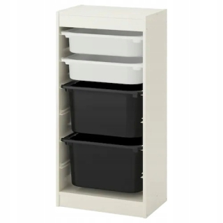 Polica do detskej izby - IKEA TROFAST Knižnica 4 kontajnery pre hračky # 5