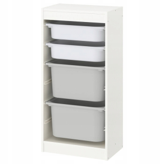 Úložný regál, polica do izby - Ikea Trofast Biela polička+4 hračky #5