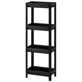 Regál, komoda do kúpeľne - Ikea Vesken Kúpeľňa Knižnica čierna 36x23x100