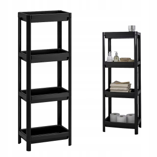 Skrinka do kúpeľne - Ikea Vesken kúpeľňa poličky čierna skrinka