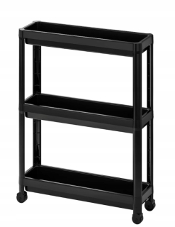 Skrinka do kúpeľne - Ikea Vesken - čierny kočík 54x18x71 cm