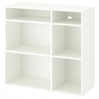 Regál, polica do pracovne - Ikea Vihals Racks 4 Biele police 95x37x90 cm
