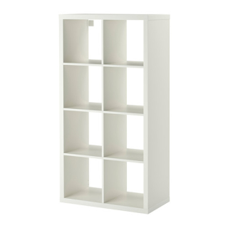 Polica do detskej izby - IKEA Biela poličková skrinka Kallax 77x147x39cm