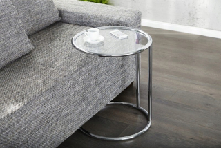 Toaletný stolík - Invicta Art Deco Chrome Table - Metal, Glass