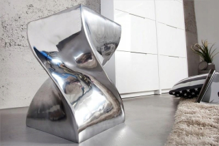 Toaletný stolík - Tabuľka Invicta Twist 45cm Chrome - leštený alumi