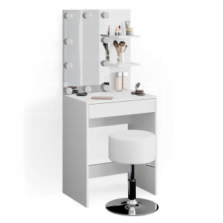 Toaletný stolík - Vicco Whitce Mat Toceper 60 x 140 x 40 cm podsvietenia, vrátane stoličky