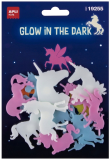 Destké samolepky - UNICORNS Fluorescenčné nálepky 12 -krát deti