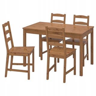 Jedálenská zostava, set - Stôl Jokkmokk a 4 stoličky zafarbujú Ikea
